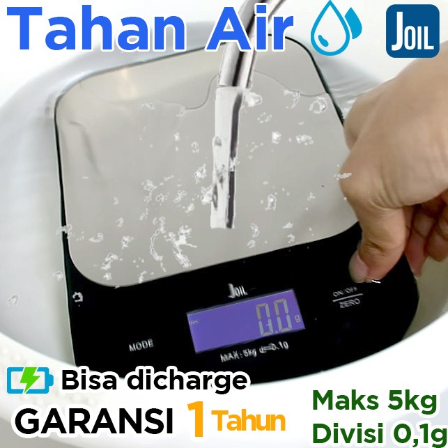 Timbangan Digital Waterproof Dapur Charge 5kg 0 1g 10kg 1g Joil